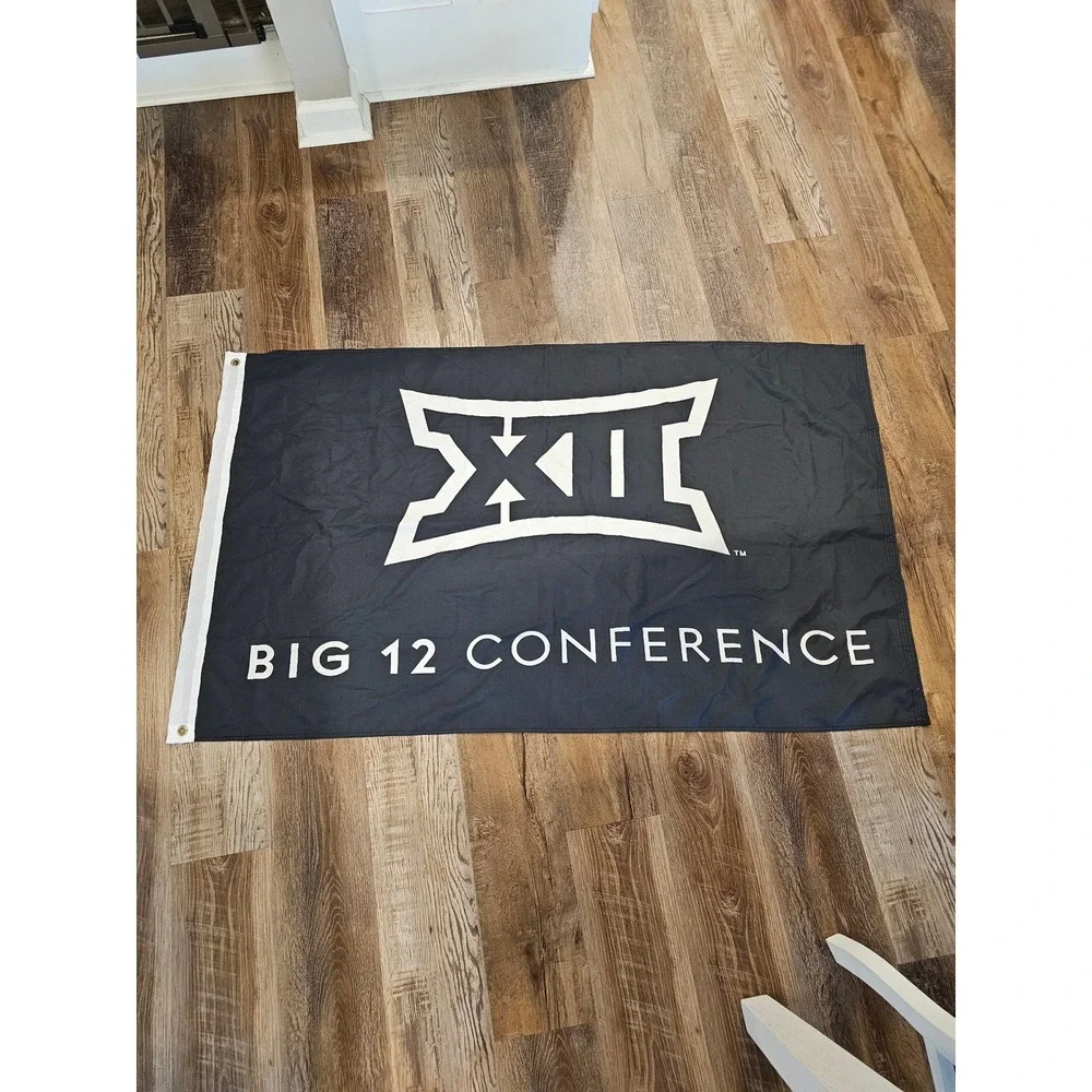 Big 12 Conference Flag Black White XII Logo Banner NCAA College Sports 3x5 ft